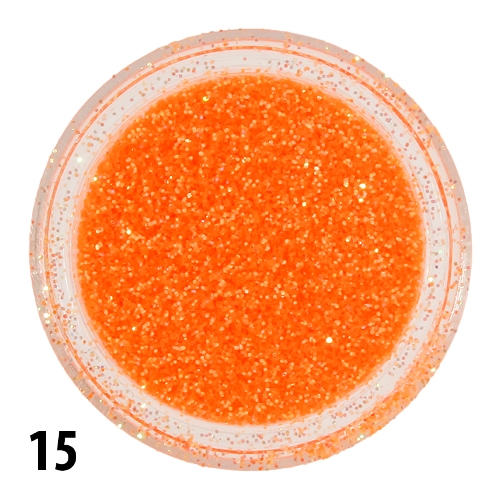 Glitrový prach - neónovo oranžový - 15